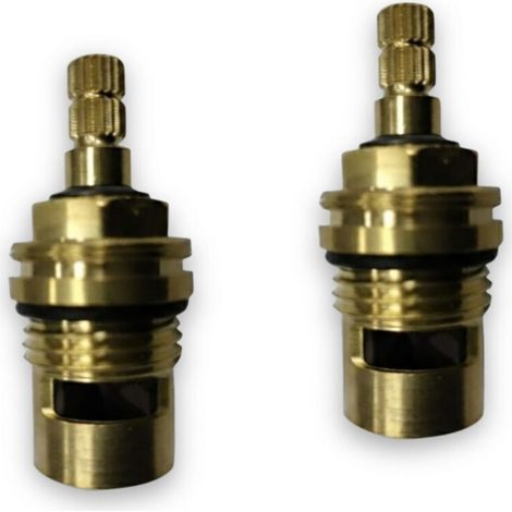 Tête céramique 1/4 de tour, une gauche une droite, filetage en 1/2". - Tête céramique 1/4 de tour, une gauche une droite, filetage en 1/2". (1/3)