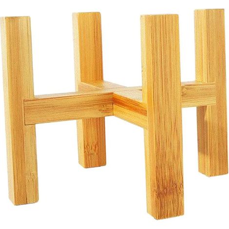 Support en bois pour pots de fleurs tagre et porteplantes succulentes (1/5)