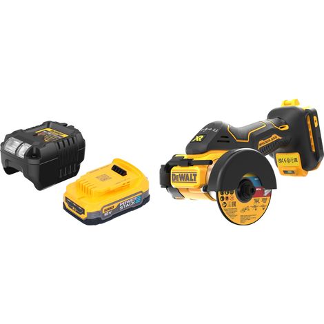 DeWalt DCS 438 E1 Taglierina multimateriale a batteria 18 V 76 mm Brushless + 1x batteria Powerstack 1,7 Ah + caricabatteria (1/5)