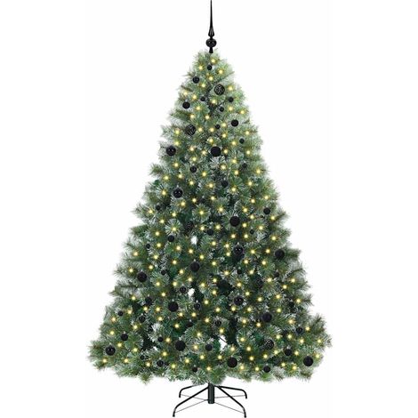 Sapin de Noël  Arbre de Noël artificiel avec 300 LED Vert 210 cm PE et PVC (1/5)