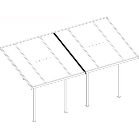Kit connexion pergola adossée blanc 160x6x11 cm