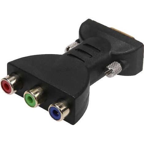 Adaptateur 3RCA RGB femelle vers prise vidéo composante VGA 15 broches HD (1/4)