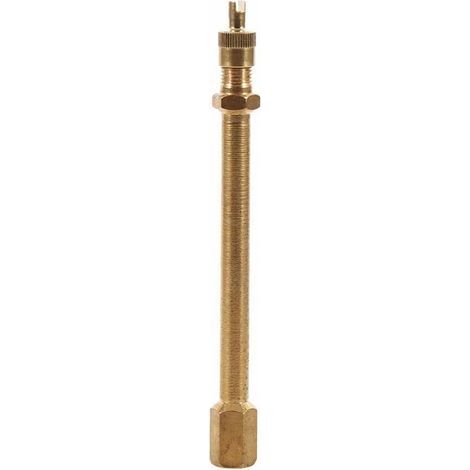 Prolunga valvola pneumatico in ottone 140 mm – Adattatore per gonfiaggio ad alta precisione per cerchi profondi (1/4)