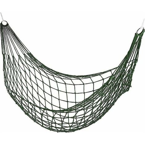 Hammock Filet - 280 x 120 cm - Pour Jardin Camping Intérieur Extérieur - Vert - 1 Pièce (1/5)
