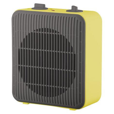 ABRILA - Pegasus - Elektroheizlüfter 2000W Grau/Gelb  2 Leistungen  Schutz of Sicherheit  Grau/Gelb