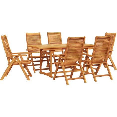 Conjunto de Comedor de Jardín 7 uds. Marrón vidaXL (1/5)