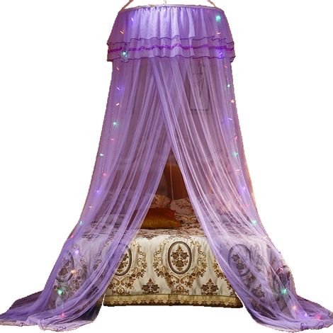 Ciel de Lit à Baldaquin avec Étoiles Lumineuses - EINNENFFER - Décoration Féérique pour Chambre d’Enfant, Tente Douillette et Polyvalente (1/5)