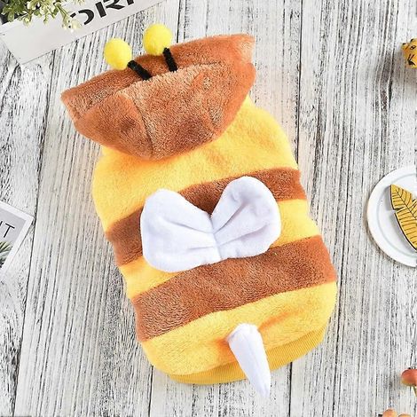 Déguisements d'Halloween pour chiens et chats, costumes d'abeille pour chiots et chats, pulls pour chiens chihuahuas, manteaux pour petits chiens (taille M) (1/5)