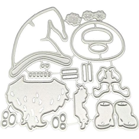 Weihnachtswichtel-Stanzschablone aus Metall, DIY-Scrapbooking-Vorlage