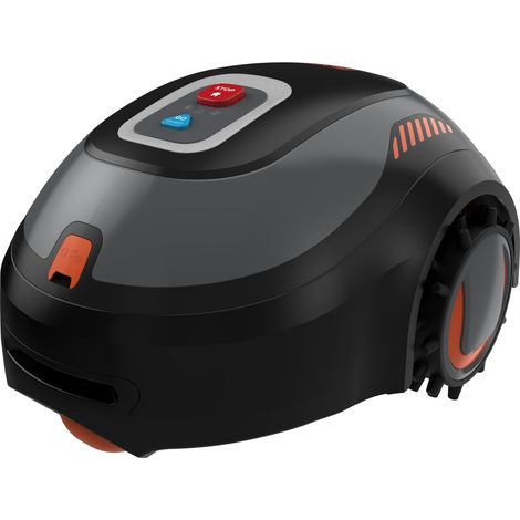 BLACK+DECKER BCRMW123 Robot Cortacésped Gama Alta con Limpiador Caseta y una batería de Litio de 12V y 4.3Ah Cubre hasta 700m2 de jardín (1/5)