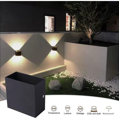 LED Wandlampe 6W, quadratisch, schwarz, Warmweiß 3000K, Wohnzimmer Schlafzimmer (1/5)
