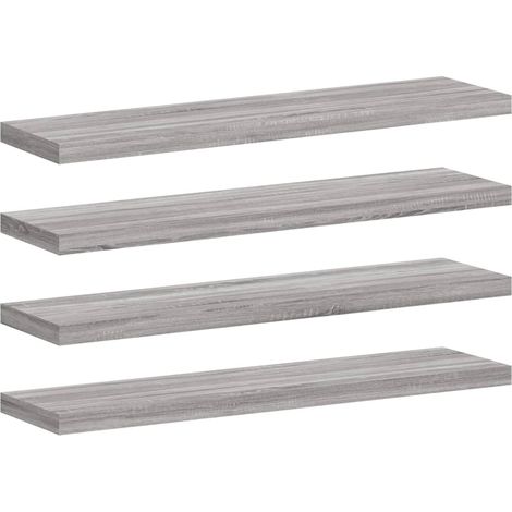 Maison Exclusive - Wandregale 4 Stk. Grau Sonoma 40x10x1,5 cm Hol