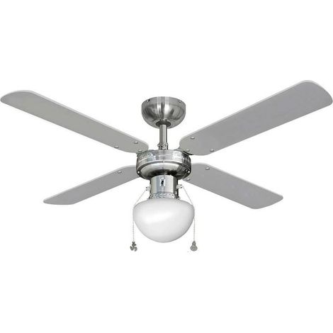 Ventilatore da soffitto modello Caribe colore Cromo potenza 50w pale ø102cm EDM (1/5)