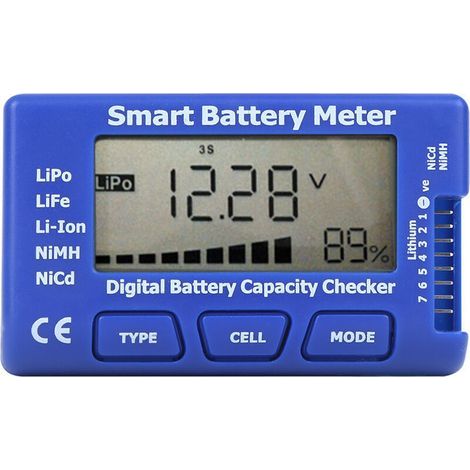 Lntyq Compteur de batterie numérique intelligent 5 en 1, vérificateur de capacité de batterie avec écran LCD (1/5)