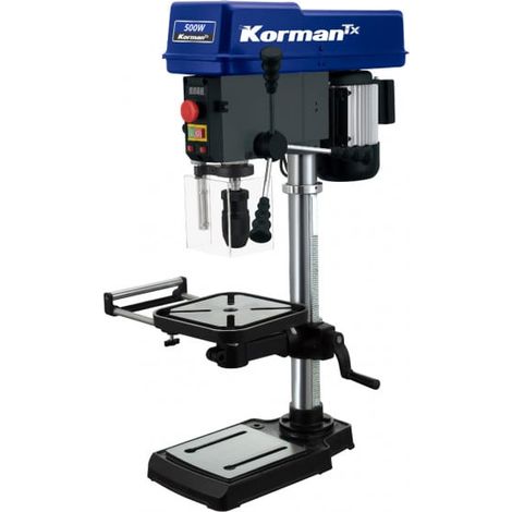 Perceuse à colonne 500W – Variateur de vitesse – Mandrin auto-serrant 16mm – Éclairage LED et guidage laser – Korman (1/5)