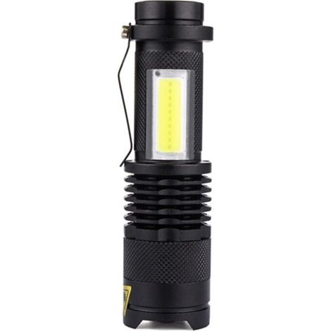 Mini lampe de poche LED rechargeable par USB-C, zoomable, 3 modes d'éclairage, lampe de poche portable pour camping, randonnée, urgence, course à pied, cyclisme [Classe énergétique A]