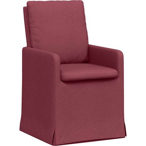Esszimmerstühle 2 pcs Weinrot 57 x 67 x 98 cm Stoff vidaXL