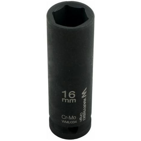 Sechskant-Kraft-Stecknuss lang 1/2" Waryński 16 mm CrMo DIN 3129 (1/5)