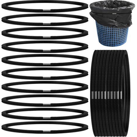 Lot de 20 bandes élastiques en caoutchouc pour poubelles de 30 à 100 litres, sangles de support de boîte à déchets, sangles d'armoire pour sac poubelle, doublure de sac à ordures, maison, bureau (1/5)