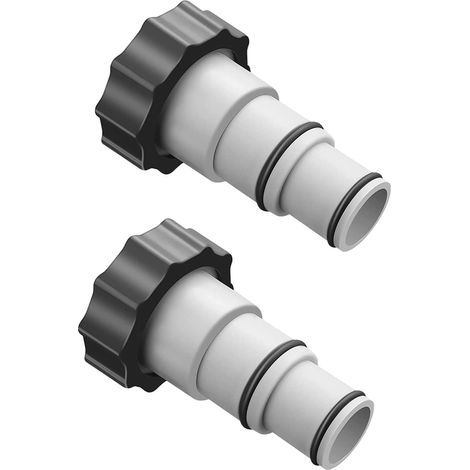 Pool Hose Adapter A for Intex Pool, Pool Hose Adapter 38 mm and 32 mm Diameter, Replacement Hose Adapter for Pump with Internal Thread for Screwing, Hose Connector for Pool (2 Pieces) (1/5)