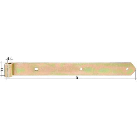 Bandes de chargement L.400x10x30mm S.3mm STA galvanisé. verni. pass. D.10mm rond (1/5)