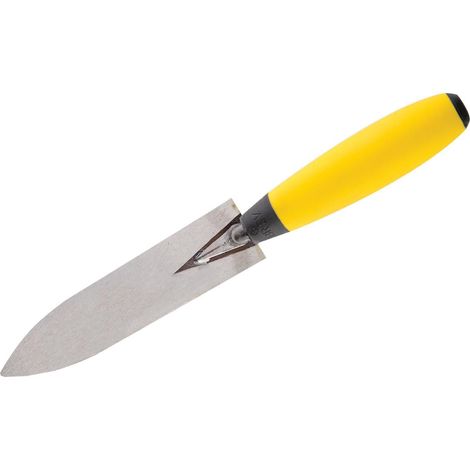 Cazzuolino a foglia d'ulivo per muratore in acciaio temperato con manico antiscivolo -140 mm