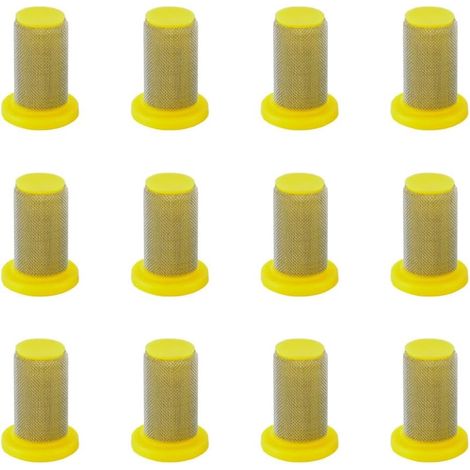 Lot de 12 buses pulvérisation, pulvérisation en acier inoxydable, filtres maille, plastique pour KnapsackSprayer PTO machines marquage ligne (Vert-100 Jaune - (1/5)