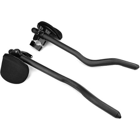 paire de repose-pieds de guidon de vélo à 30° avec repose-pieds auxiliaires, finition mate 3K (1/5)