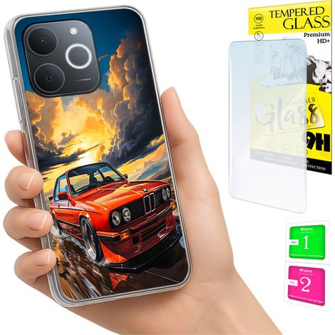 Coque pour Realme Note 70T avec protection photo, coque arrière et verre trempé 9H (1/5)