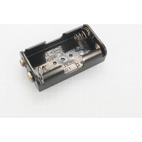 Porte-piles R06x2 avec clip pour 2 piles Aa Flat Bh-321-1b