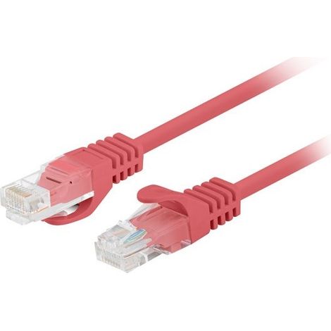 CORDON DE RACCORDEMENT CAT.6 UTP 0,25 M ROUGE FLUKE PASSED LANBERG LOT DE 10 (1/2)