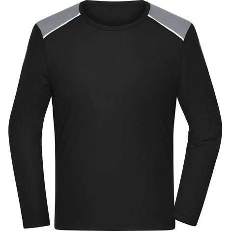 James & Nicholson Running Langarmshirt Herren JN1386 Gr. L black