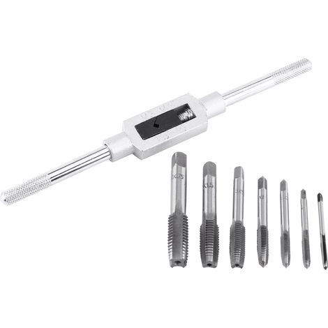 Adjustable Tap Wrench Set with Metric Thread M3/4/5/6/8/10/12 Insert Screw Taps