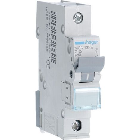 Interruttore automatico, 6 kA, caratteristica C, monopolare, 32 A