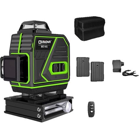 Niveau laser, 4D 16 lignes, télécommande, faisceau vert haute visibilité, ME16G2-H15 (1/2)