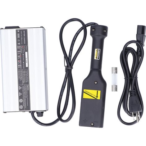 Chargeur de batterie Club Car 36 V 5 A, boîtier argenté en aluminium, prise américaine 110 V 60 Hz, compatible avec Taylor Dunn (1/5)
