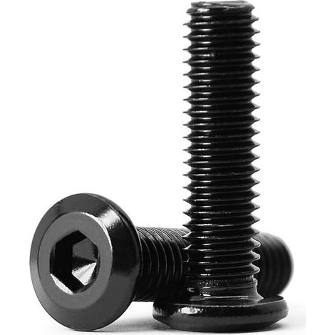M8 Boulons à Tête Plate Hexagonale, en Acier Inoxydable 304, Avec Finition Noire Oxydée, Vis de Connexion Pour Meubles, Filetage Complet, M830 (15 Pièces) (1/4)