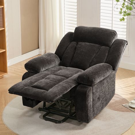 Poltrona relax elettrica alzapersona, massaggio 8 punti, riscaldamento, USB, marrone HAVRYA (1/5)