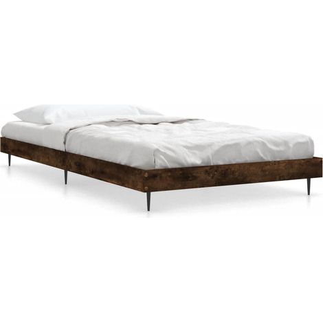 Cadre de lit chêne fumé 90x200 bois d'ingénierie (1/5)