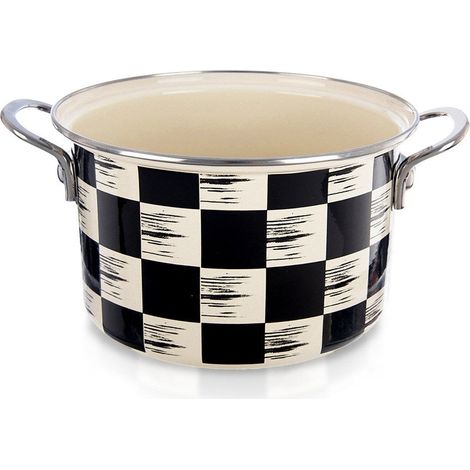 Vaso smaltato a scacchiera, 22 cm, 4 l (1/5)