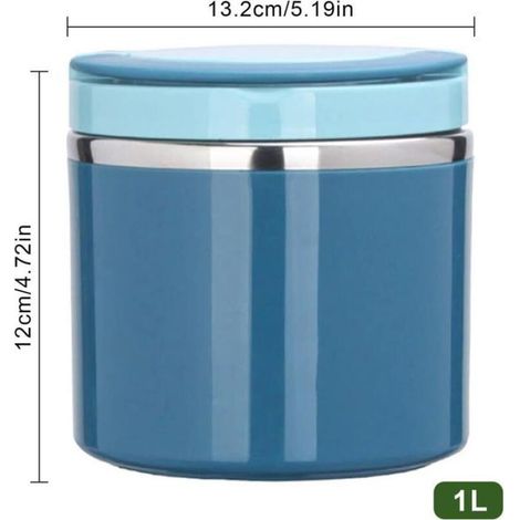 Portapranzo termico in acciaio inox da 1000 ml con maniglia per bambini - Portapranzo riscaldato e isolato - ALTRO (1/4)