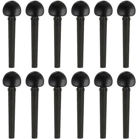 Lot de 12 chevilles d'accordage en ébène pour oud, avec tige et pique, pour un réglage précis de la tonalité et des accessoires de remplacement. (1/5)