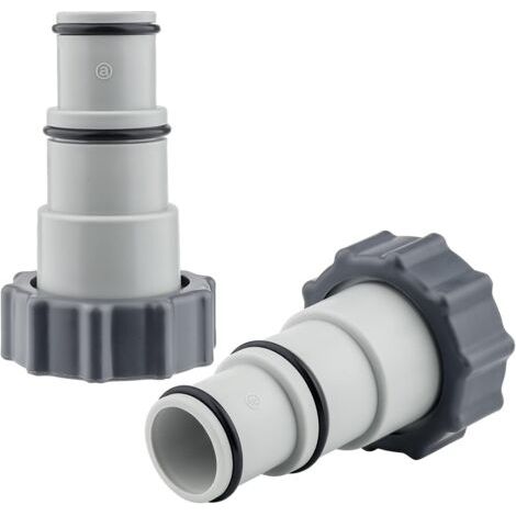 Adaptateur de Tuyau de Piscine 2 Pièce Adaptateur de vidange de Piscine Adaptateurs de Tuyau avec Bague D'étanchéité pour Piscine Pompes à Connexion Filetée (1/5)
