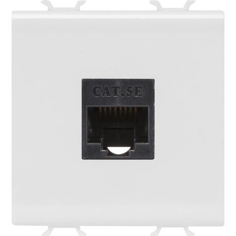 CONNECTEUR RJ45 2M CAT.5E UTP BLANC SAT. GEWISS GW15434