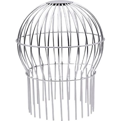 Crépine de gouttière en inox 140 mm, anti-colmatage pour descente, protège contre feuilles et débris (1/5)