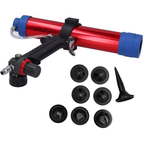 Pistolet à colle pneumatique pour verre 300mm 11,8in 46Bar alliage d'aluminium applicateur de mastic ergonomique type européen (1/5)