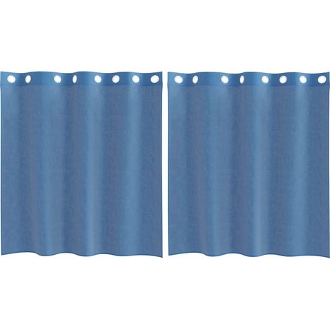 Maison Exclusive - Rideaux en voile avec œillets 2 pcs bleu royal (1/5)