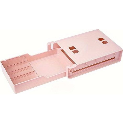 Ausziehbare Aufbewahrungsbox für unter den Schreibtisch, wandmontierbar, Bürobox für Schreibwaren, hängende Aufbewahrungsbox für unter den Schreibtisch