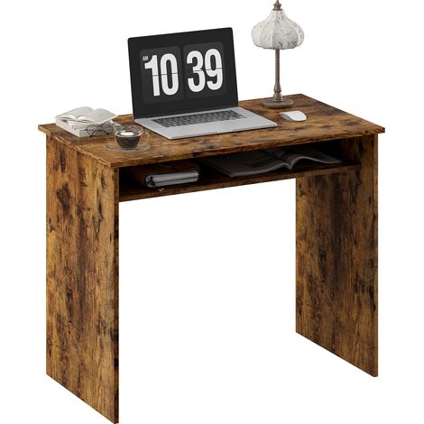 Boxy Work Desk, with Shelf - Wood-Effect (1/5)