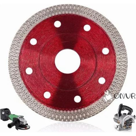 Lame de scie en céramique ultra-mince en forme de X, diamantée, pressée à chaud, de 115 mm x 10 mm (4,5 pouces). (1/5)